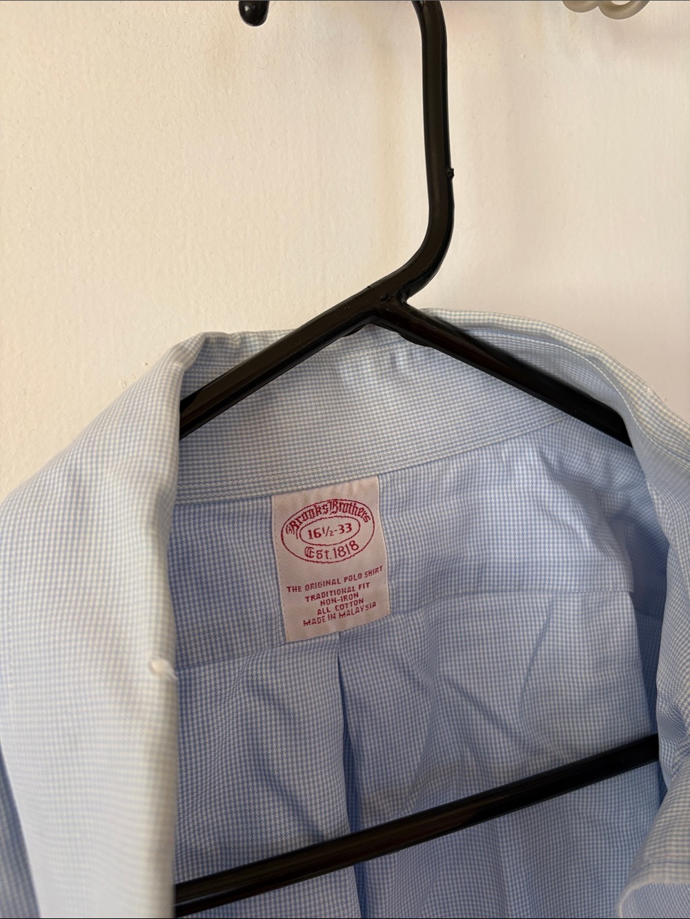 Light Blue Men's Button-Front Shirt - Picture 2 of 2